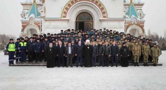 Председатель КСП г. Омска А.В. Клюхин принял участие в молебне о российском воинстве